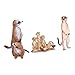 Meerkat Model,Meerkat Figurine Simulated Cute Exquisite Meerkat Model Toy Birthday Home Decoration for Children 3PCS (3 Meerkats (Solid))