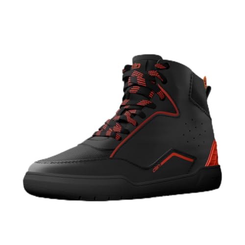 Clan Torque CE-Certified Waterproof D3O Motorcycle Riding Shoes (Red) - Image 1