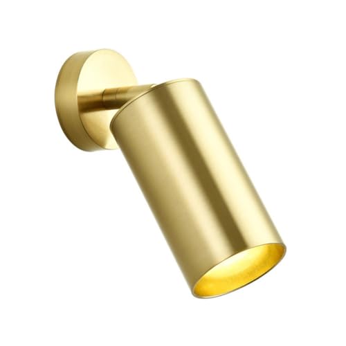 BESPORTBLE Foco LED Retro de Cobre Gu10 para Techo Luz Blanca Fría Cabezal Único Aleación de Aluminio Iluminación para Tienda y Hogar Foco Metálico Vintage Adecuado para Decoración y
