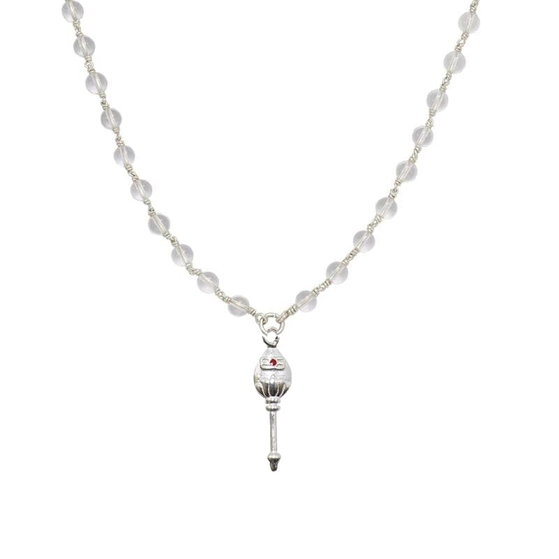 MOONPLUS Silver Tied Spatika Mala with Vel Pendant (B0DBJ2Q5PW) Amazon Price History, Amazon Price Tracker