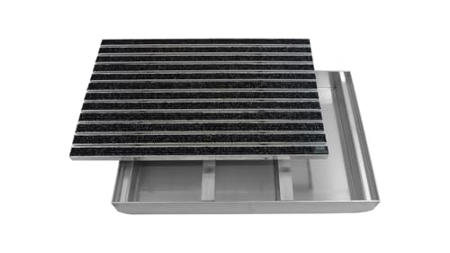 EMCO Eingangsmatte DIPLOMAT Rips anthrazit + ALU Bodenwanne Fußmatte...