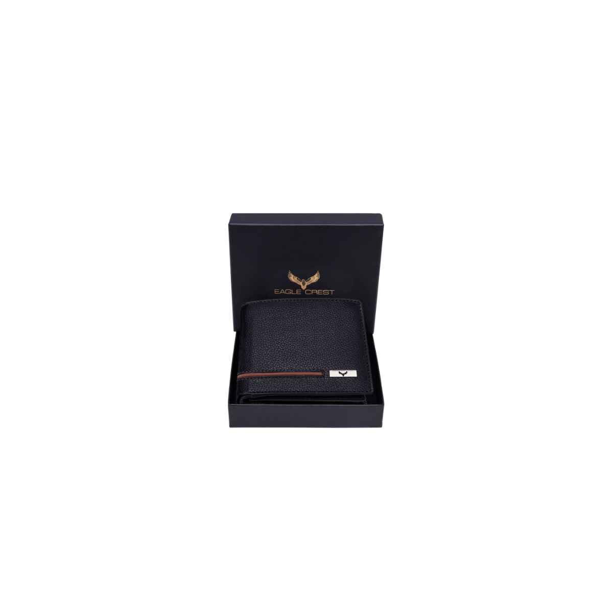 Eagle Crest Steven Black/Rust Leather Wallet for Men