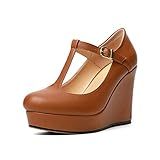 Pumps Damen Keilabsatz：4''/10cm.Modedesign, exquisite Handwerkskunst, passt perfekt zu verschiedenen Kleidungsstilen, sei es täglich Leben und Arbeit oder Reisen und Party. Es kann Ihnen perfekt helfen, Ihre Schönheit zu zeigen und Sie warm zu halten.