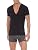 2(X) IST Bielizna Mężczyźni Pima Cotton Slim Fit Deep V-Neck T-Shirt