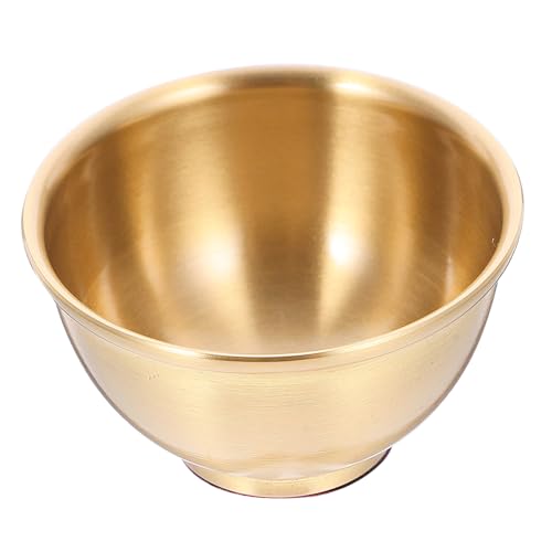 ROMISBABA Ciotola in Rame per Offerte Buddiste Boccale Sacrificale in Ottone Anticato Decorazione Casa e Tempio Resistente Base Antiscivolo Piccola