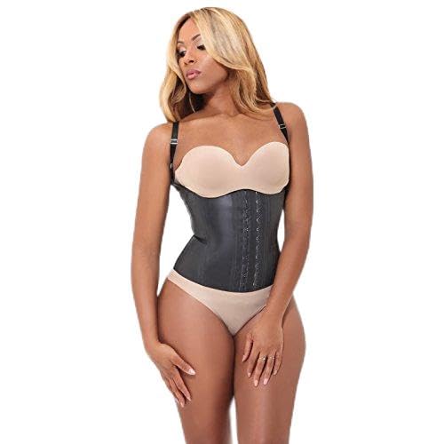 Gaine à bretelles avec compression haute densité et effet ventre plat immédiat noir