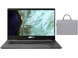 ASUS 14.0' HD (1366 x 768) Anti-Glare Display Chromebook | Intel Celeron N3350 | Integrated Graphics | Webcam| Grey | 4GB RAM | 32GB SSD | Chrome OS | Bundle with Grey Bag