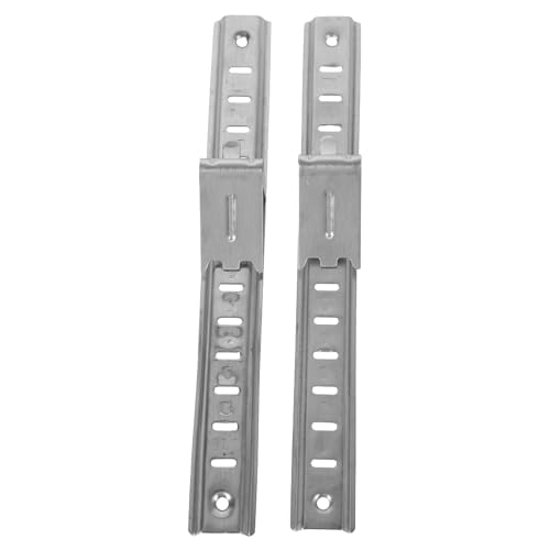 Homoyoyo 2 piezas Soportes de Acero Inoxidable para Estantes de Frigorífico y Congelador con Clips y Tornillos Barras Ajustables para Organización Flexible Neveras y Cámaras Frigoríficas