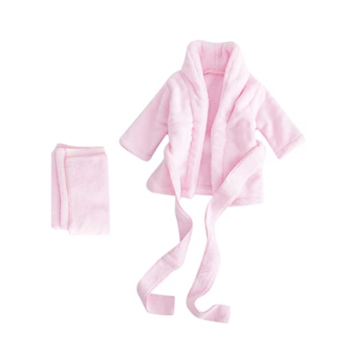 HANABASS Bata de Baño para Niña Recién Nacido Algodón Grueso y Absorbente Traje Fotográfico Rosa para Fotografía Infantil