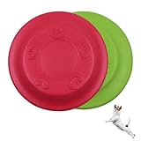 Hundefrisbee, 2er Pack 17cm weiche Hundefrisbees, Eva Frisbees, Weich Bissfest Zähne Schützen Outdoor Spielzeug, Spielzeug für Hunde
