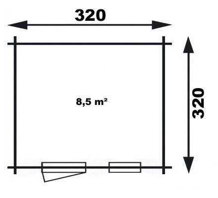 Alpholz Blockhaus CLARA-40 ISO - Gartenhaus Gerätehaus mit Satteldach - Garten Holzhaus mit Fenster aus Isoglas… – Bild 3