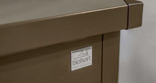 Biohort LeisureTime Bronze Deck Box - 210 Gallon Metal Outdoor Storage, Locking, Waterproof, Large for Tools, Cushions, Pool & Package Chest, Soft Close Size: 28in x 71in x 31in by Biohort - Image 5
