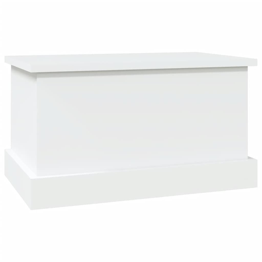 Aufbewahrungsbox Holzwerkstoff 50 x 30 x 28 cm Weiß mit Deckel – Stabile Ordnungsbox für Wohnzimmer und Büro