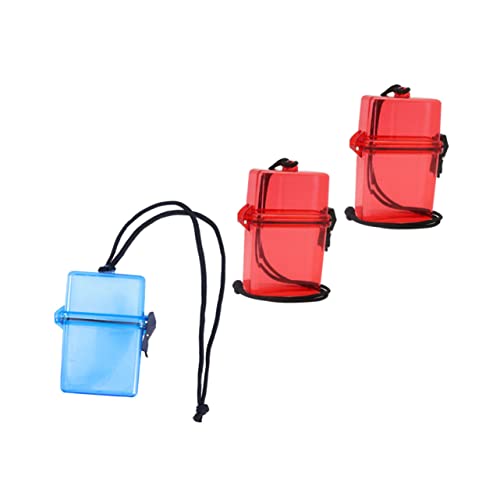 WHAMVOX Survival Box Set 3 Pack Waterproof Diving Sealing Boxes Dry Storage Cases for Medicine Cigarette Earbud Color