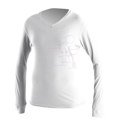 O'Neill Wetsuits Women's 24-7 Long Sleeve V-Neck, White, Large