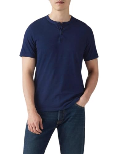 Levi's Camiseta para Hombre Housemark Henley, True Indigo Dark Ind, M