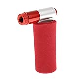 Luzhengyang Weight Red Aluminium CO2 Bike Pump | Fast Inflation, Fits 16g Cartridges, s Hands | Portable and Tyre Inflator for Cyclists