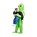Déguisement Gonflable Alien Costume, Vert Extraterrestre Transportant Humains, Inflatable Monster Scary Cosplay Costume, pour fête dhalloween Costumes Carnaval Adulte,Vert