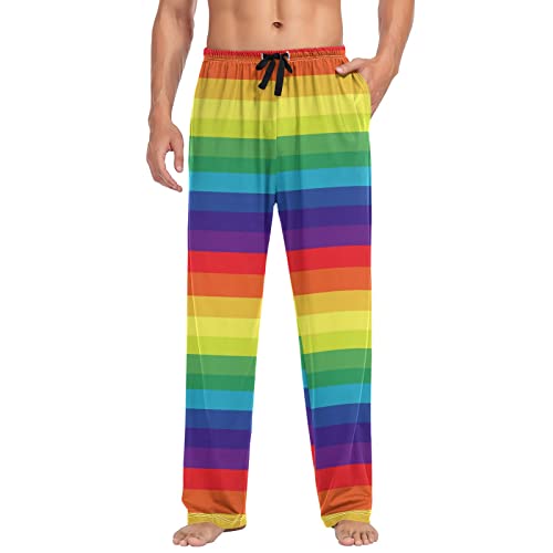 Pantalon pyjama pour homme à rayures multicolores taille L - 4