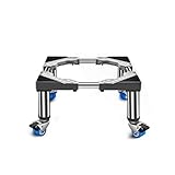 洗濯機ベーススタンド 4×2ロック付きホイール付き移動可能 多機能乾燥機と冷蔵庫のフロアトレイ 長さ: 65-80cm 家具と家電製品のラックとホルダーを移動グレー-30cm