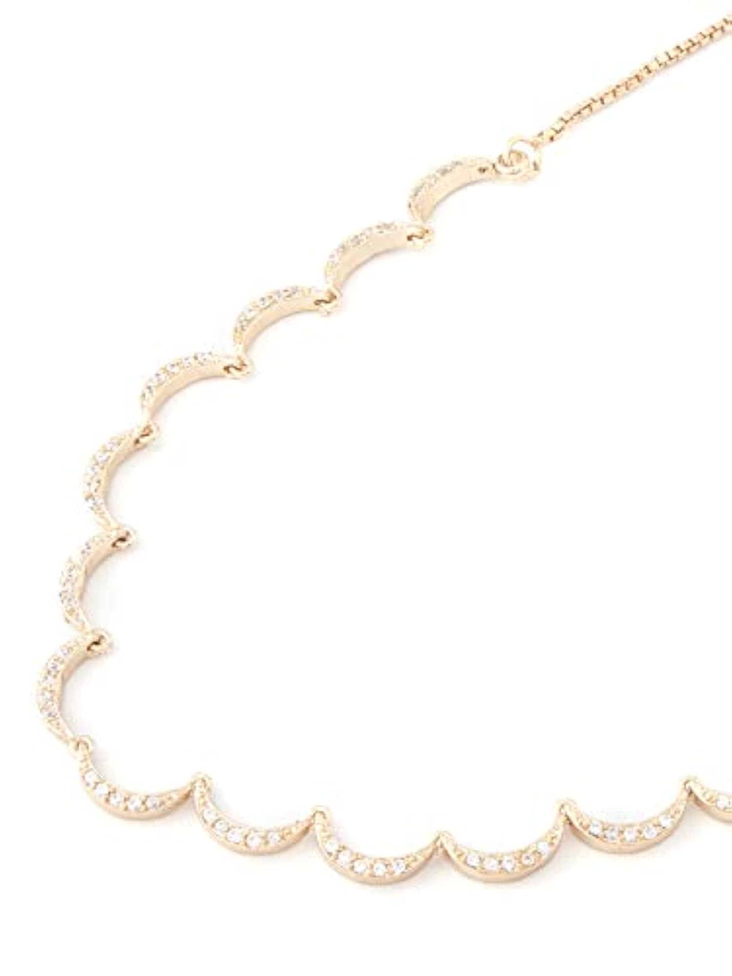 Chic CZ Crescent Necklace for Women