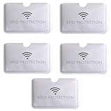 [QIKEJI] スキミング防止ケース 5 枚セット クレジットカード・通系 IC 対応 磁気シールド機能 磁気防止・干渉防止 カードプロテクター 個人情報保護 カードケー