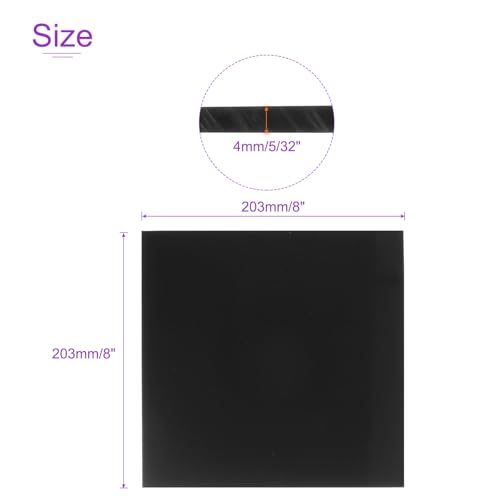 Image of DMiotech 2 Pack 8 x 8 x 0.15 Inch Plastic UHMW Sheets, Ultra High Molecular Weight Polyethylene, Opaque Black Polyethylene Board for Automotive, Chemical, Manufacturing, DIY Home Kitchen