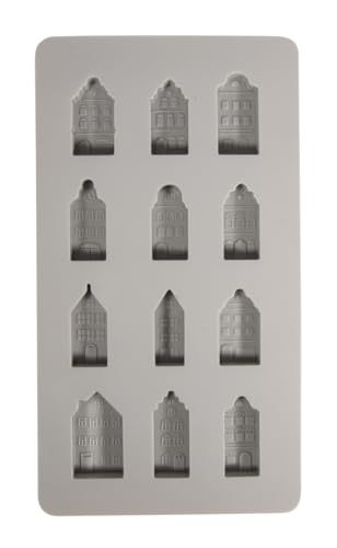 Rayher Silikon Gießform Mini Nordic Häuser, 12 Einzelmotive, Formgröße...