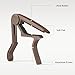 Capo, Guitar Capo with Pick Holder and 5 Picks, Guitar Clamp, Guitar Kapo, Capo for Acoustic & Electric Guitar, Ukulele, Banjo, Mandolin (Black & Rosewood)