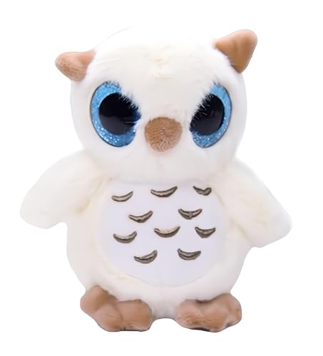 Image of Tickles Cute Owl Soft Stuffed Plush Animal Toy for Kids Girls & Boys Children Birthday Gifts (Color: White Size: 20 cm)