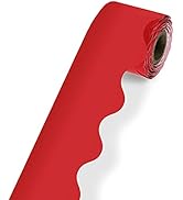Carson Dellosa Red Bulletin Board Borders, 36 Feet of Scalloped Red Classroom Borders for Bulleti...