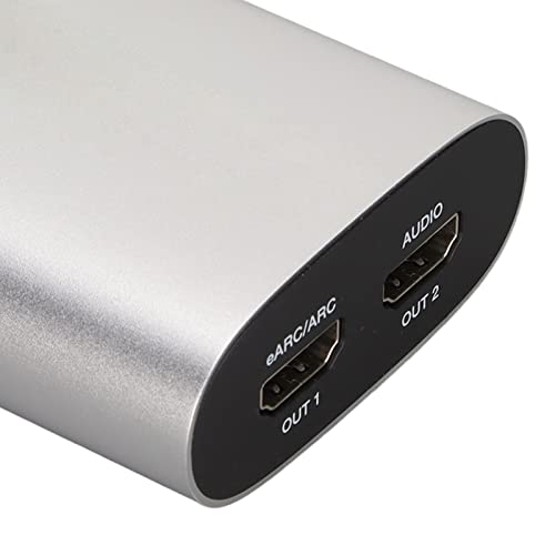 Extrator de som, conversor estéreo HD multiformato saída de loop local liga de alumínio 18 Gbps para