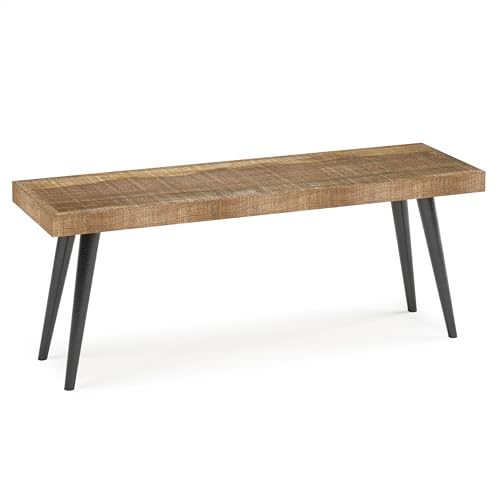 SIMPLIHOME Durham Entryway Bench - 43 inch Wide Solid Mango