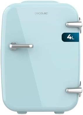 Cecotec Mini-Kühlschrank Bolero MiniCooling 4L Havanna Light Blue, Betrieb mit 12V-220V, Kompatibel mit Auto und Wohnwagen, Kühl- und Heizfunktion, Temperaturbereich 5-65º, Einfach