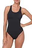 Andie Swim Women’s Tulum One Piece Swimsuit – Compressive Bathing Suit, Tummy Control, Medium Coverage, Regular Torso Fit - M/Black