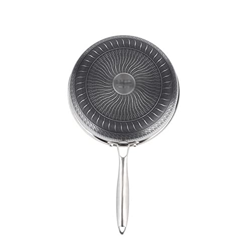 Casserole à frire en acier inoxydable 304 de 28cm avec structure en nid d'abeille double face - 4