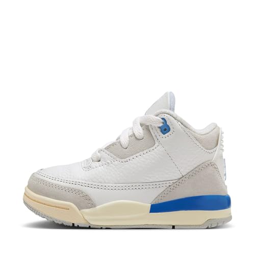 AIR JORDAN�̃��g���W���[�_��3(TD)�T�~�b�g�z���C�g/�n�C�h���Q���u���[���W�F���h�u���[, Summit White/Hydrogen Blue, 10 Toddler