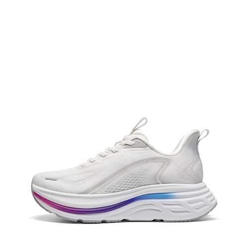 Allswifit Women's Slip On Walking Shoes Hands-Free Cushion Running Tennis Shoes Non-Slip Comfortable Workout Gym Sports Athletic Fashion Sneakers Activebreeze2.0,Size 6,White,Sars26001W - 8