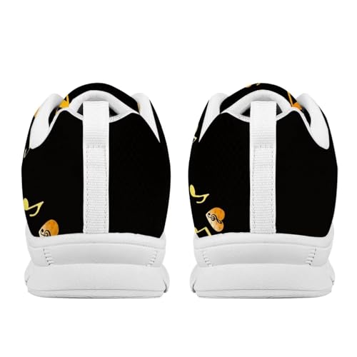 Image of GIFTPUZZ Mens Lace Up Athletic Trainers Running Sneakers Wedge Breathable Gym Lightweight Sports Tennis Shoes