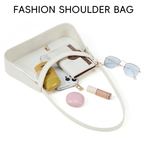Image of CLUCI Clear Bag for Stadium Events, Clear Purses for Women, Shoulder Bag Hobo Handbag with Adjustable Strap