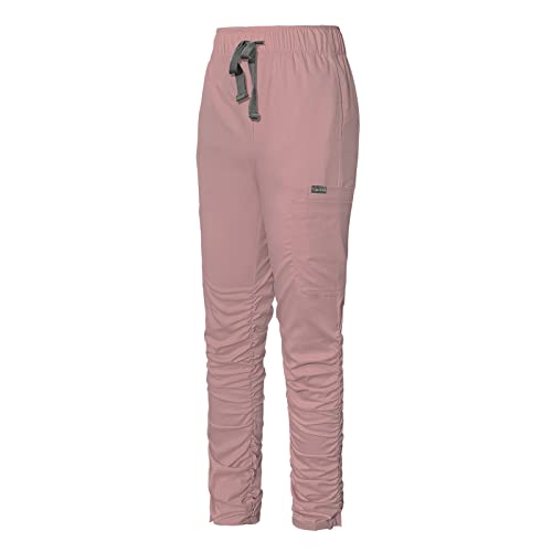 niaahinn Scrubs Pants for Women Yoga Jogger Medical Nursing Scrub Drawstring New Design with Multiple Pockets (Pink,M,Medium)