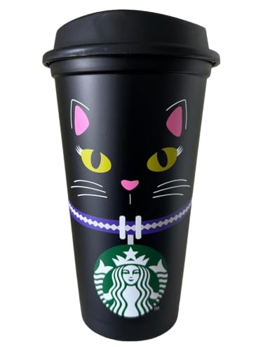 Image of STARBUCKS Halloween Black Cat Reusable Travel Mug/Cup/Tumbler Grande Medium, 16oz 473ml