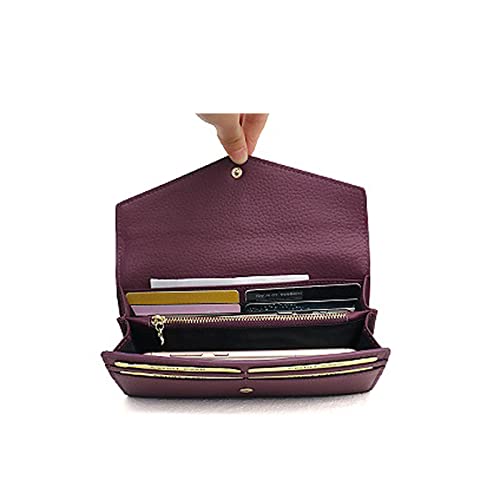 Women's Wallet Genuine Leather Women's Long Wallet Design Practical Card Holder Clutch (K)3