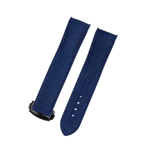 Bracelet de montre pour Omega 300 Seamaster en silicone et nylon premium