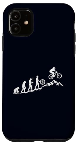 Evolution to Mountain Biker Funny MTB ���C�_�[�O���t�B�b�N �X�}�z�P�[�X iPhone 11 �p