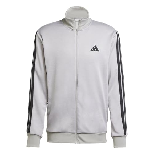 adidas Men's 3 STRIPES FRENCH TERRY TRACKSUITS, medium grey heather/mgh...