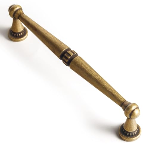 Goo-Ki 6 Pack Antique Brass Cabinet Pulls Drawer Handles, 6-5/16