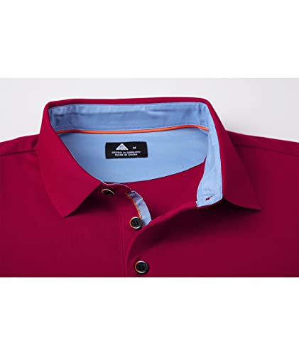 Image of SWISSWELL Long Sleeve Polo Shirts for Men collared Performance Golf Shirts Casual Workwear Office