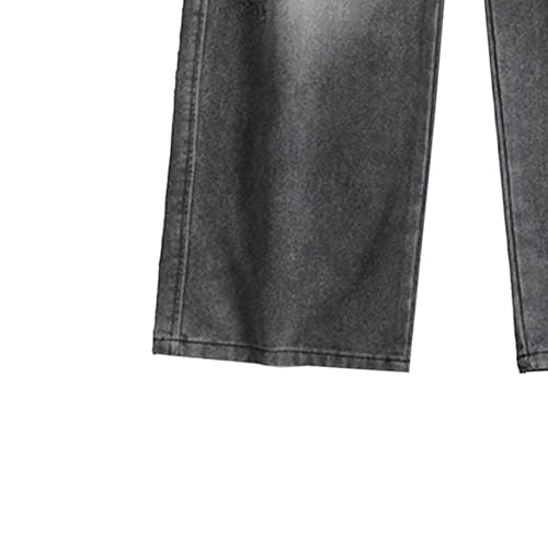 Wide Leg Jeans Men Elastic Waist Baggy Jeans Casual Drawstring Denim Pants Trousers3
