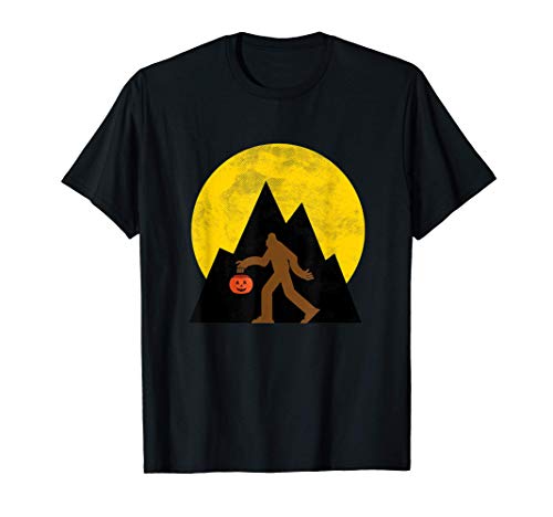 Diseño de Halloween Yeti Jack O Lantern Funny Bigfoot Camiseta